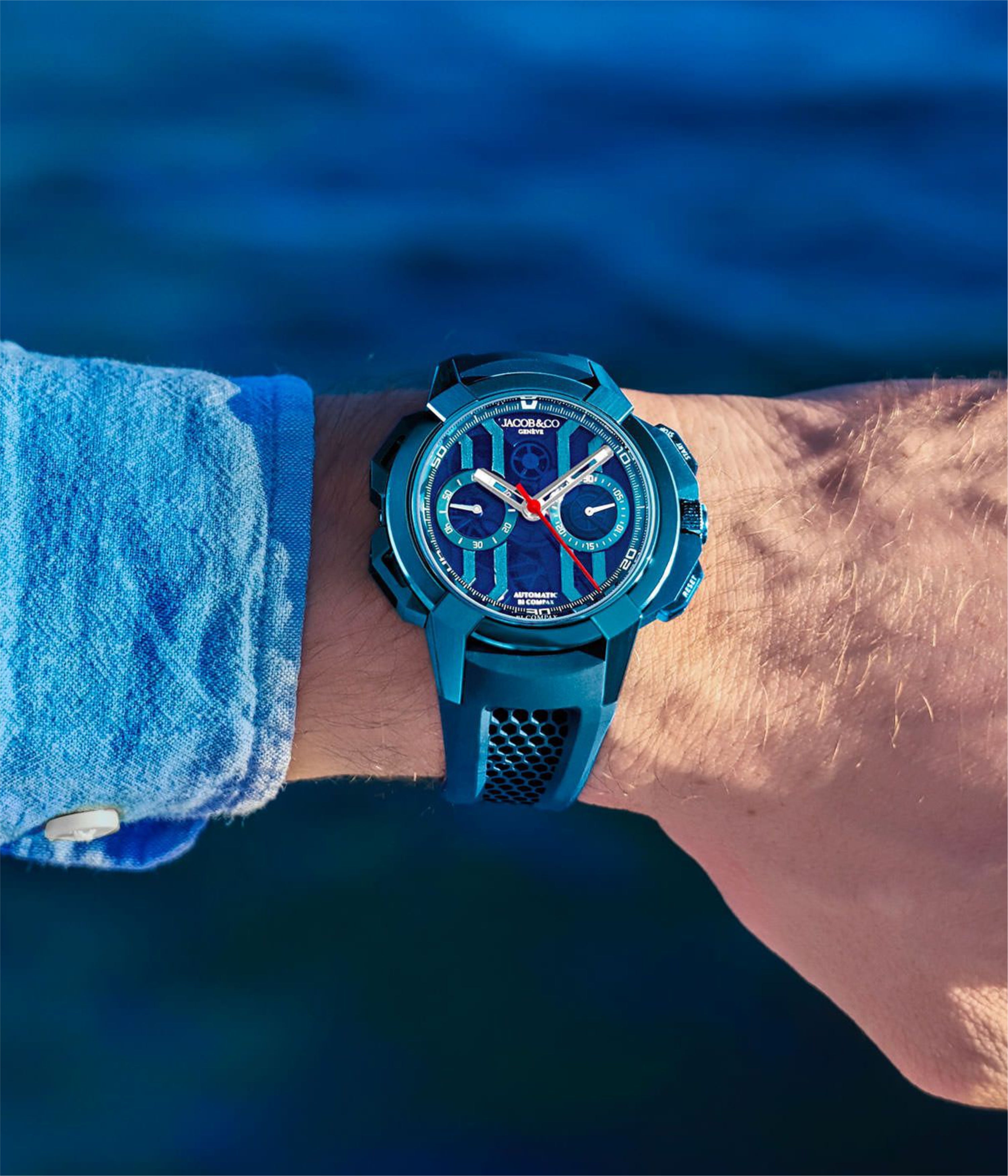 Jacob & Co. Epic X Chrono 44 mm Blue PVD Titanium